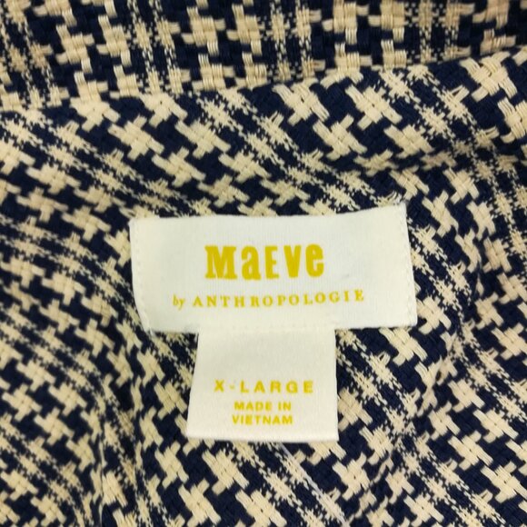 NWT Maeve Anthropologie Jacket Tweed Faux Fur Collar Houndstooth Womens XL $158 - Picture 5 of 12